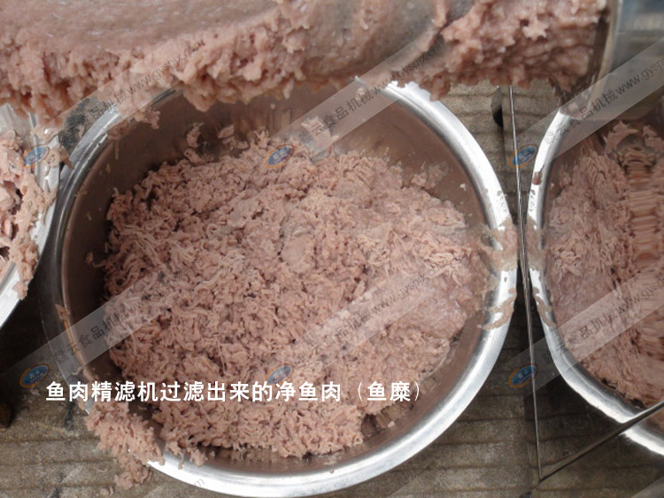 第一代魚(yú)肉精濾機(jī)精濾魚(yú)肉效果圖