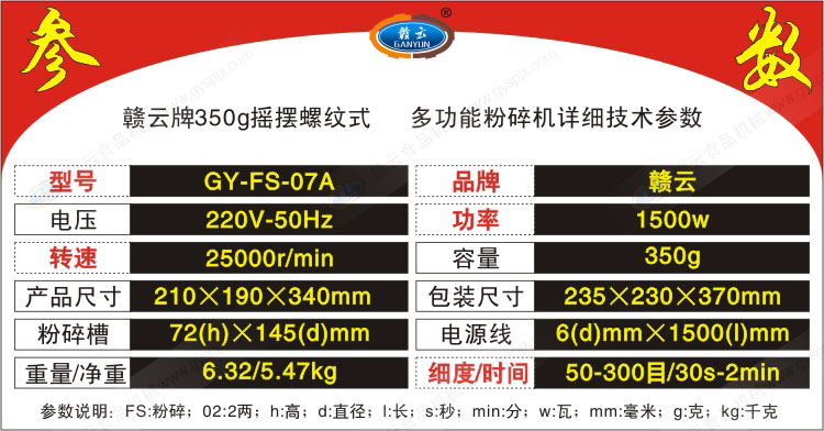 技術參數(shù)粉碎機藥用粉碎機贛云機械